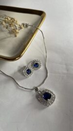 Infinite blue zircon necklace set - Image 3