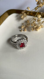 Ruby dangle ring (Adjustable Size) - Image 2