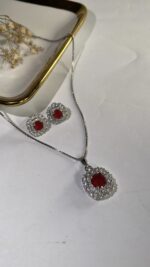 Infinite sapphire zircon necklace set