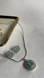 Infinte ruby zircon necklace set