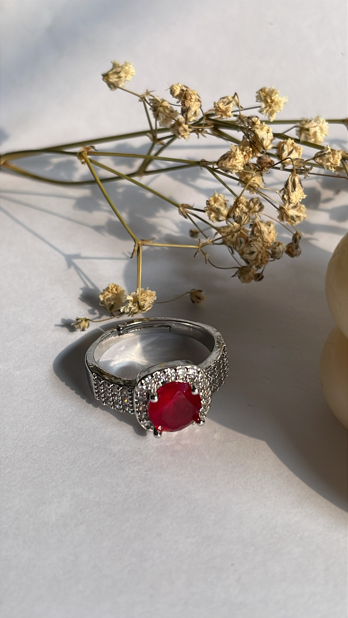 93A7A1FA-91DA-4082-A5DA-632B40B761D5 Camellia cherry ring (Adjustable Size) - Image 1