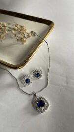 Infinite blue zircon necklace set - Image 2