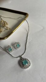 Infinte ruby zircon necklace set - Image 2