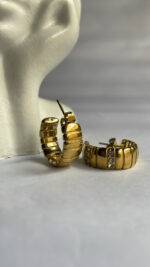 Saffron studded hoops