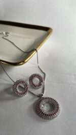 Pink moonlit glow necklace set - Image 2