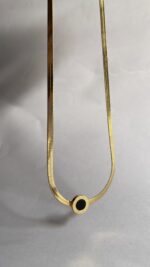 Meera black stud necklace